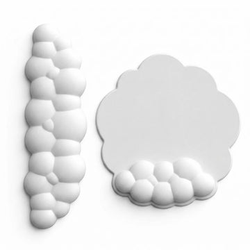 Cloud Shaped Ergonomic Mouse Pad & Keyboard Wrist Rest 2-Piece Set