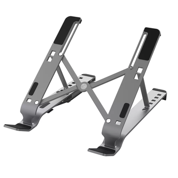 Aluminum Adjustable Laptop Stand with Built-in 4-Port USB Hub
