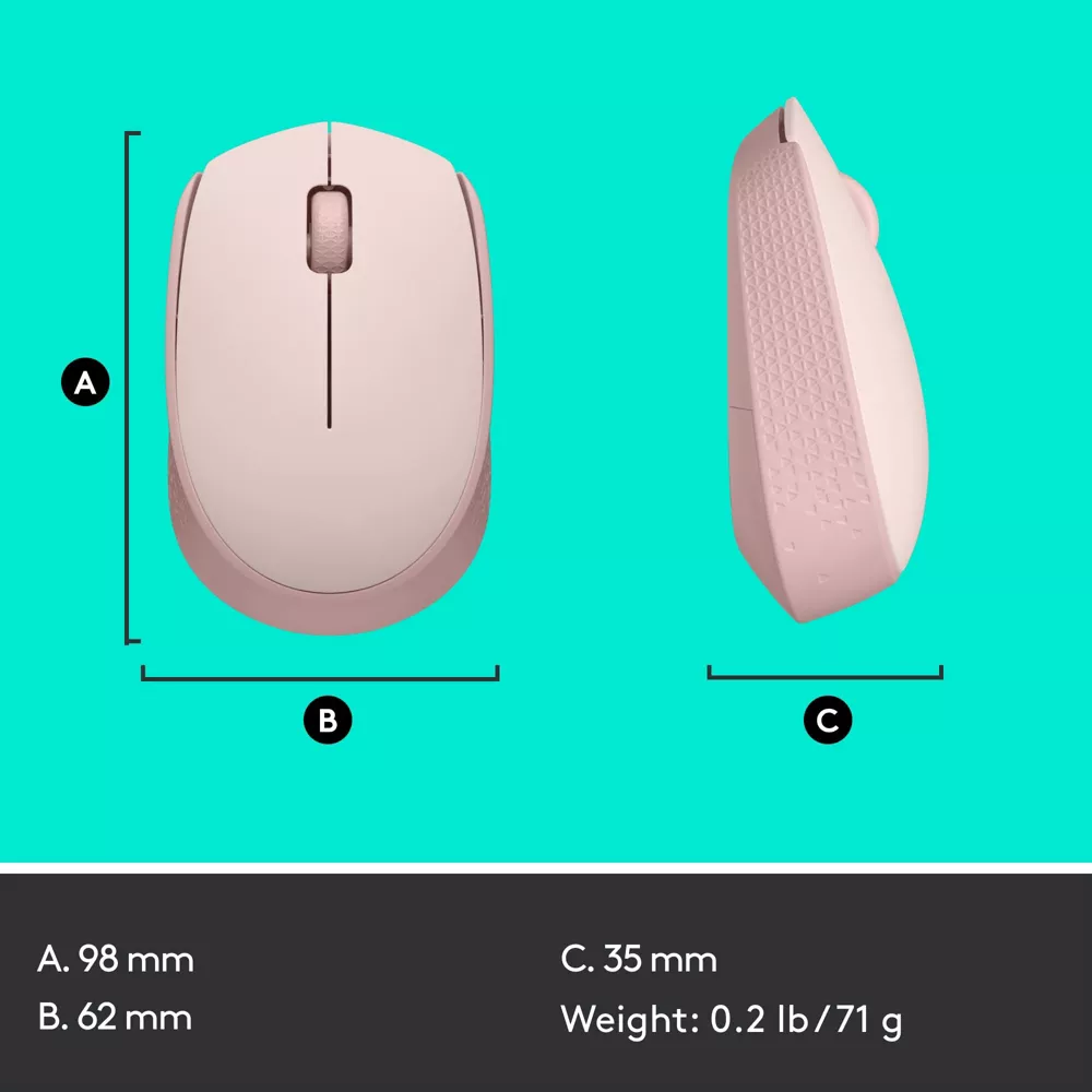 Ambidextrous 2.4GHz RF Plug-and-Play Wireless Mouse