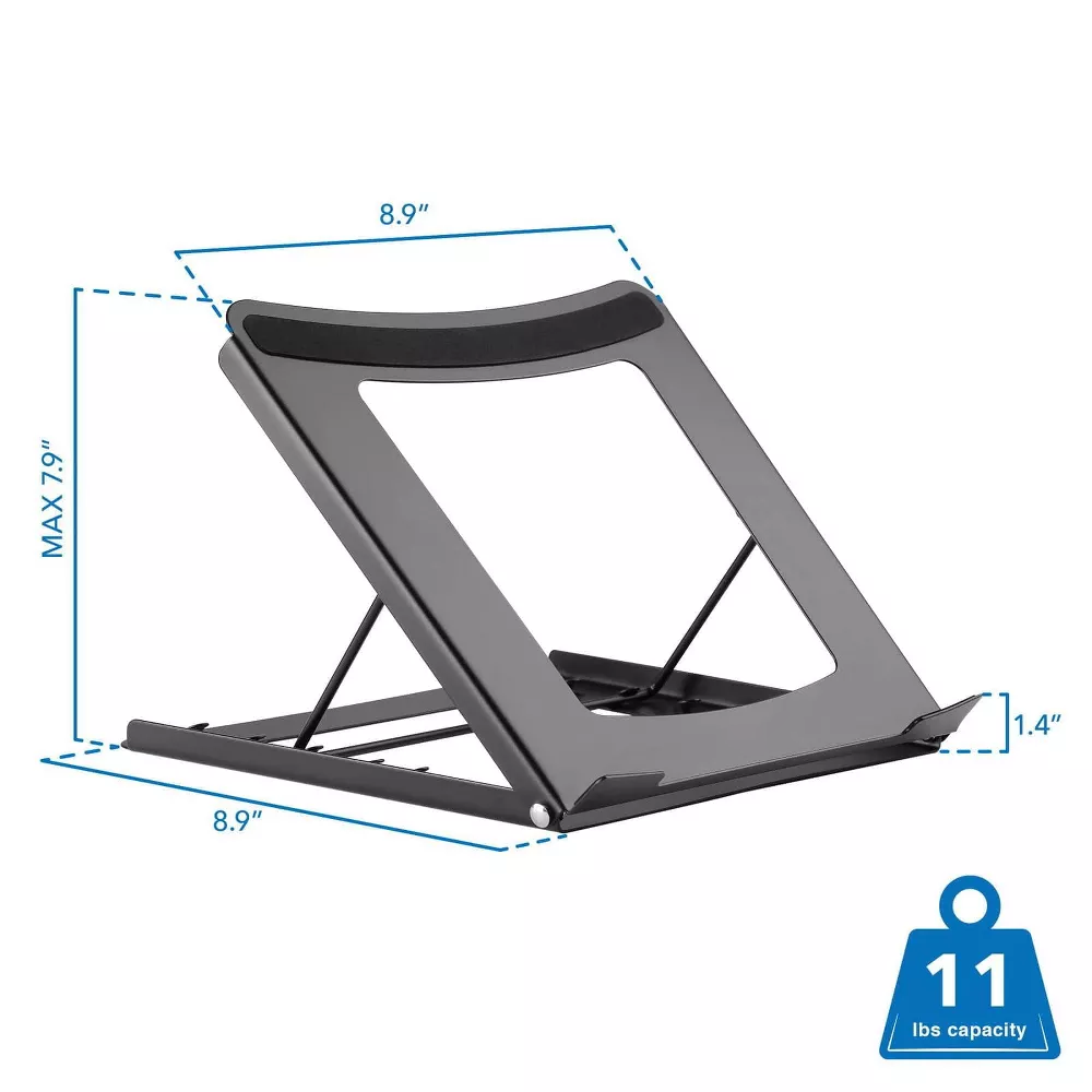 5-Speed Height Adjustable Foldable Steel Laptop Riser Stand