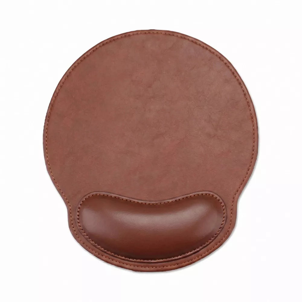 Ergonomic Leather-Look Mouse Pad & Keyboard Wrist Rest 2-Piece Set