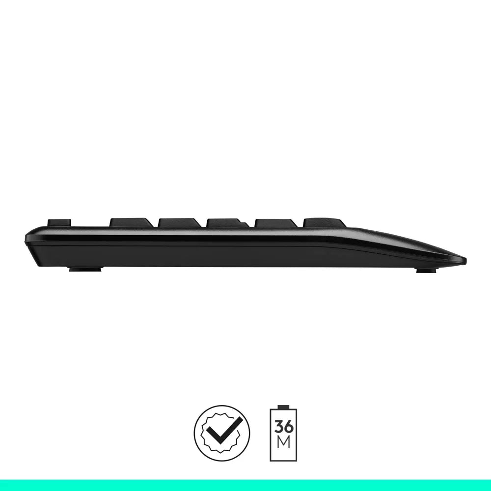 Full Size RF Wireless Keyboard and Mouse Combo with Wrist Rest & Numeric Keypad
